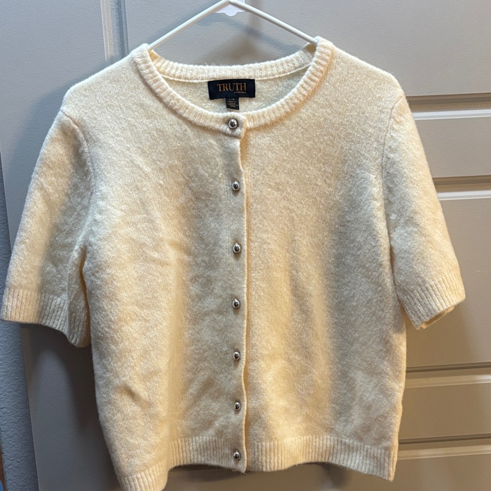 Truth Butter Yellow Button-Up Cardigan